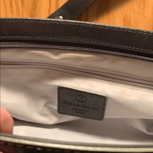 Cole Haan Black Leather Chain Purse - Picture 3 of 7